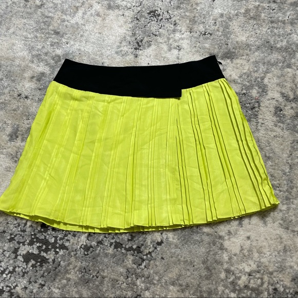 S W118 by Walter Baker Yellow Britney Pleat Skirt